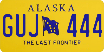 AK license plate GUJ444