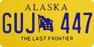 AK license plate GUJ447