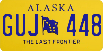 AK license plate GUJ448