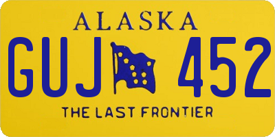 AK license plate GUJ452