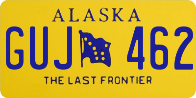 AK license plate GUJ462