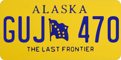 AK license plate GUJ470