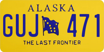 AK license plate GUJ471