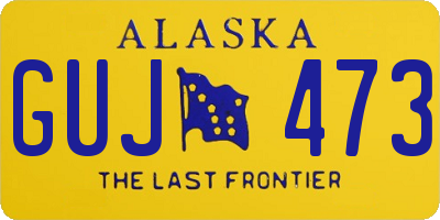 AK license plate GUJ473