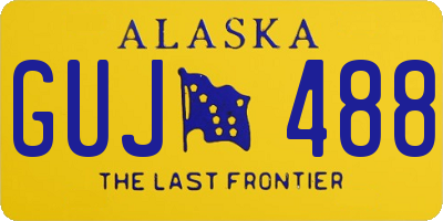 AK license plate GUJ488