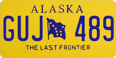 AK license plate GUJ489