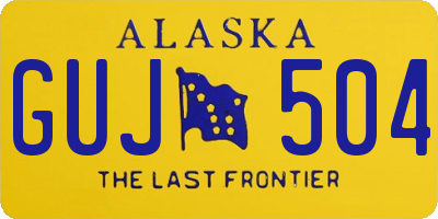 AK license plate GUJ504