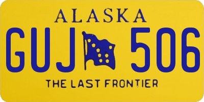 AK license plate GUJ506