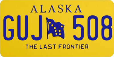 AK license plate GUJ508