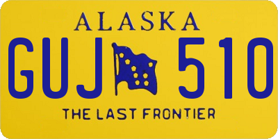 AK license plate GUJ510