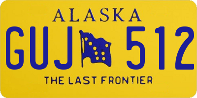 AK license plate GUJ512