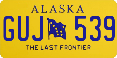 AK license plate GUJ539