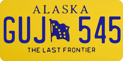 AK license plate GUJ545