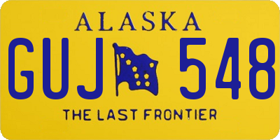 AK license plate GUJ548