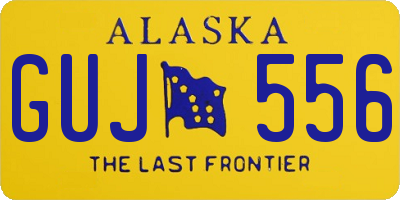 AK license plate GUJ556