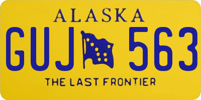 AK license plate GUJ563
