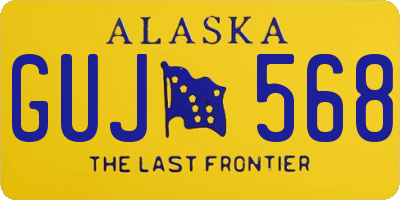 AK license plate GUJ568