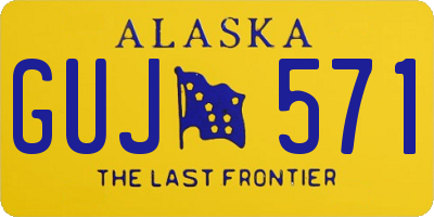 AK license plate GUJ571