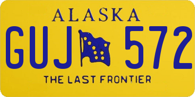 AK license plate GUJ572