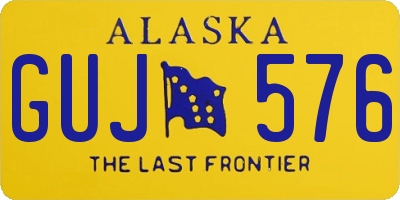 AK license plate GUJ576