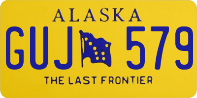 AK license plate GUJ579