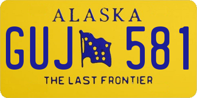 AK license plate GUJ581