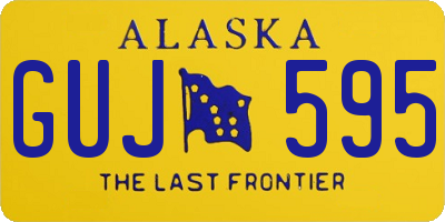 AK license plate GUJ595