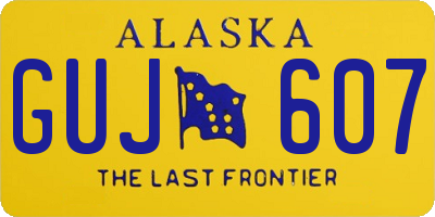 AK license plate GUJ607