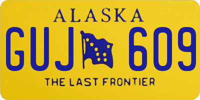 AK license plate GUJ609