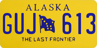 AK license plate GUJ613