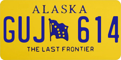AK license plate GUJ614