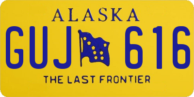 AK license plate GUJ616
