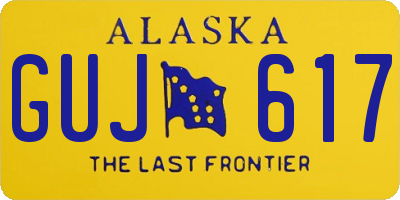AK license plate GUJ617