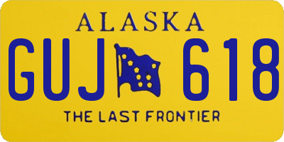 AK license plate GUJ618