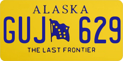 AK license plate GUJ629