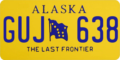 AK license plate GUJ638