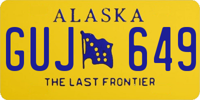 AK license plate GUJ649