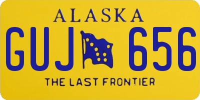 AK license plate GUJ656