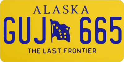 AK license plate GUJ665