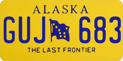 AK license plate GUJ683