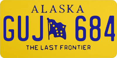 AK license plate GUJ684