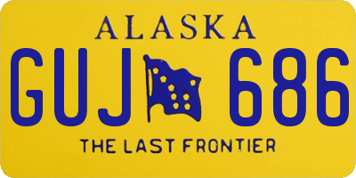 AK license plate GUJ686