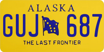 AK license plate GUJ687