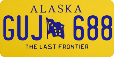 AK license plate GUJ688