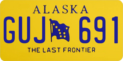 AK license plate GUJ691