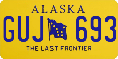 AK license plate GUJ693
