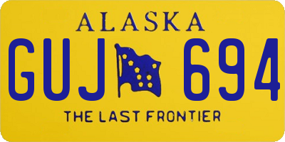 AK license plate GUJ694