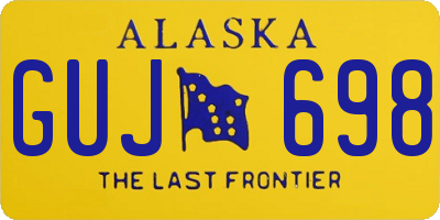 AK license plate GUJ698