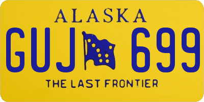 AK license plate GUJ699