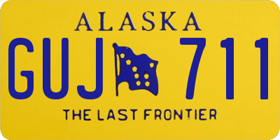 AK license plate GUJ711